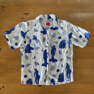 Periodical, Moonlight Rituals, Short Sleeve Blouse, Cotton, Feminist Print